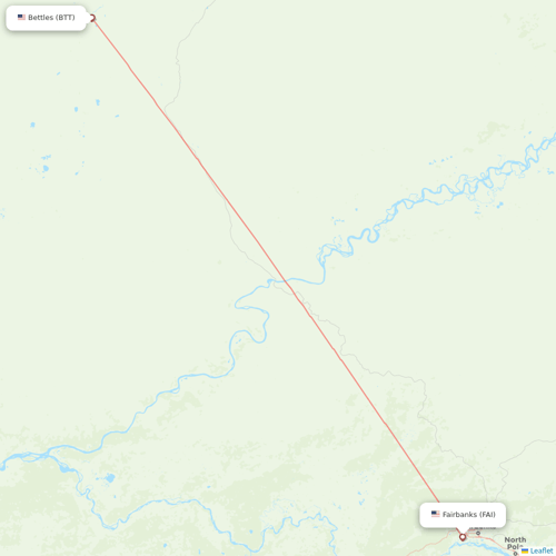 Astral Aviation flights between Fairbanks and Bettles