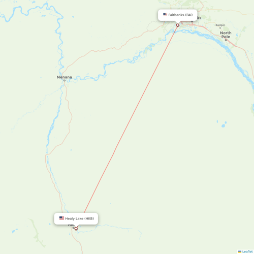 40-Mile Air flights between Fairbanks and Healy Lake