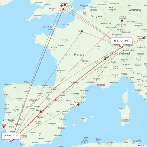 Edelweiss Air flights between Faro and Zurich