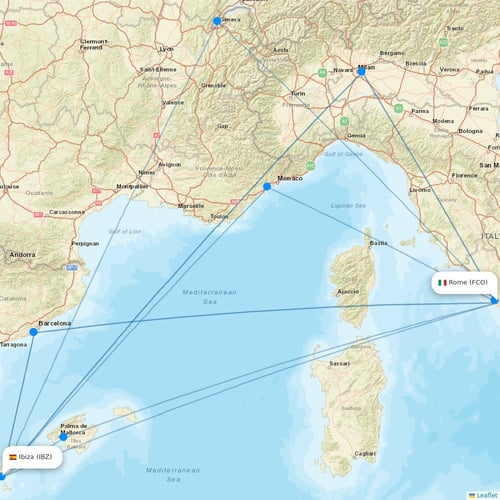 AeroItalia flights between Rome and Ibiza