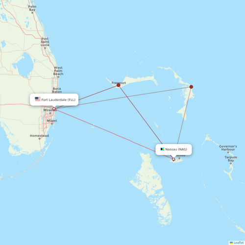 Bahamasair flights between Fort Lauderdale and Nassau