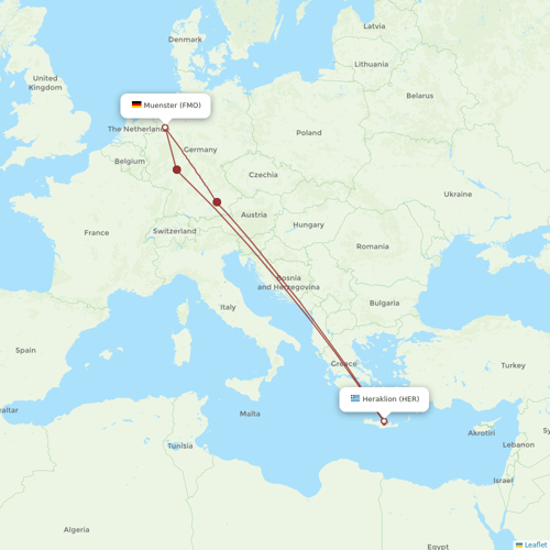 Norwegian Air UK flights between Muenster and Heraklion