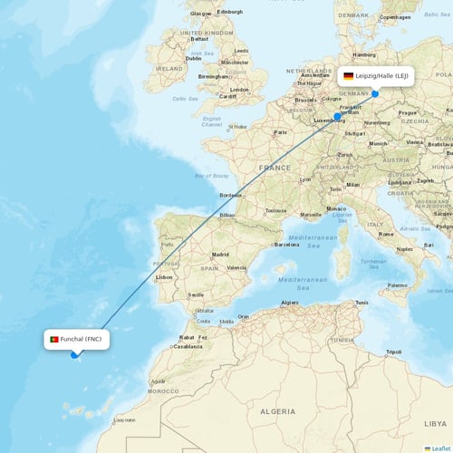 Norwegian Air UK flights between Funchal and Leipzig/Halle