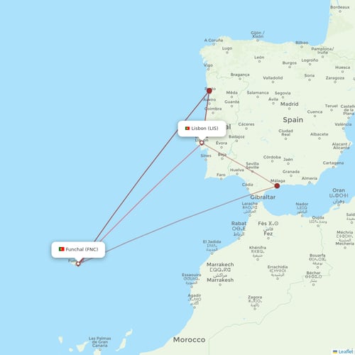 easyJet flights between Funchal and Lisbon