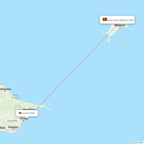 Binter Canarias flights between Funchal and Porto Santo (Madeira)