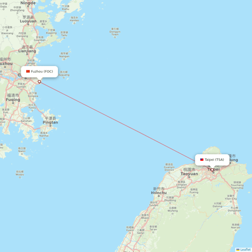 Mandarin Airlines flights between Fuzhou and Taipei