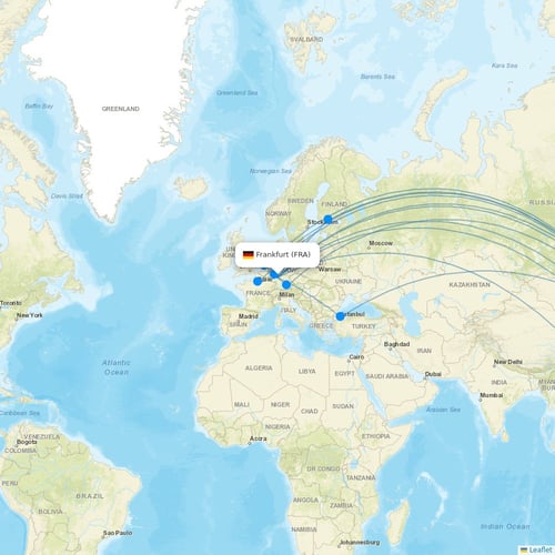 T´Way Air flights between Frankfurt and Seoul