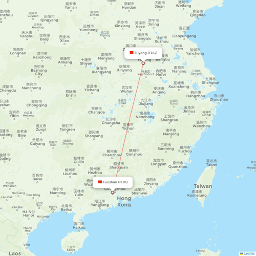 China United Airlines flights between Fuyang and Fuoshan