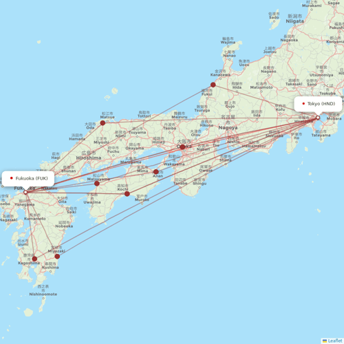 ANA flights between Fukuoka and Tokyo