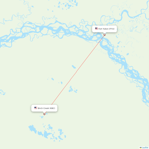 Astral Aviation flights between Fort Yukon and Birch Creek