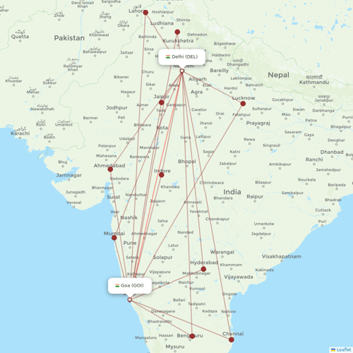AirAsia India flights between Goa and Delhi