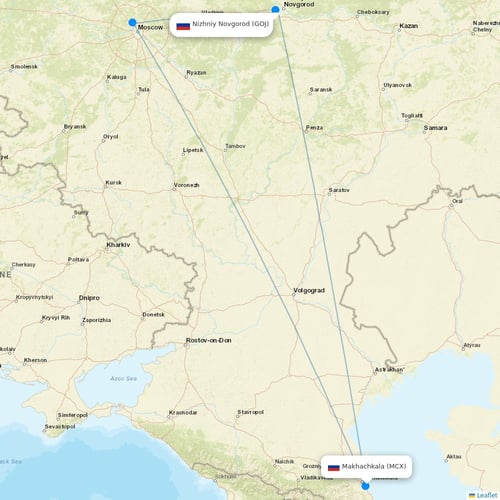NordStar Airlines flights between Nizhniy Novgorod and Makhachkala