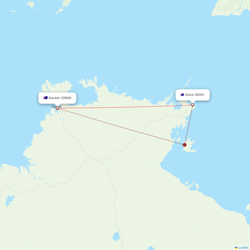 Airnorth flights between Gove and Darwin