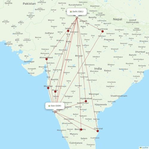 SpiceJet flights between Goa and Delhi