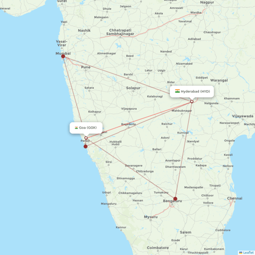 SpiceJet flights between Goa and Hyderabad