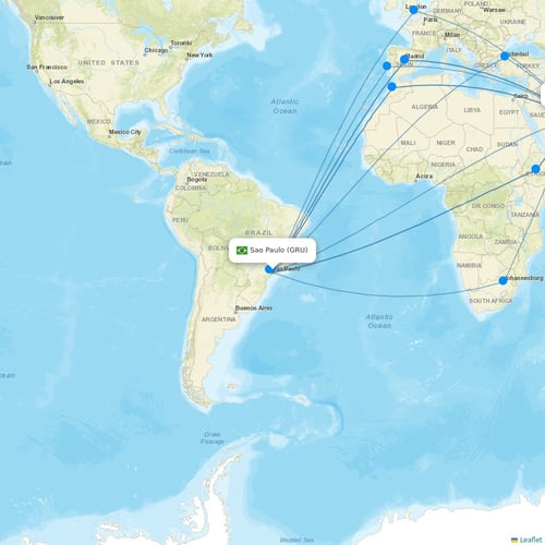 Qatar Airways flights between Sao Paulo and Doha