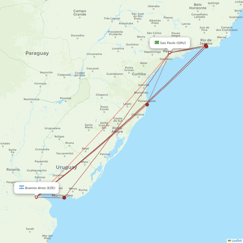 Felix Airways flights between Sao Paulo and Buenos Aires