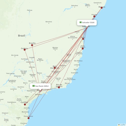 LATAM Airlines flights between Sao Paulo and Salvador