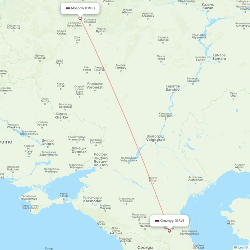 Ural Airlines flights between Groznyy and Moscow