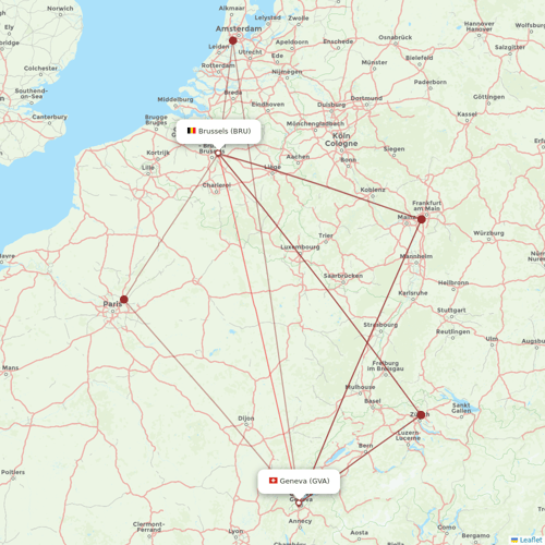 Brussels Airlines flights between Geneva and Brussels