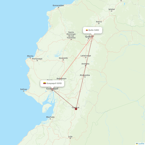 AVIANCA flights between Guayaquil and Quito