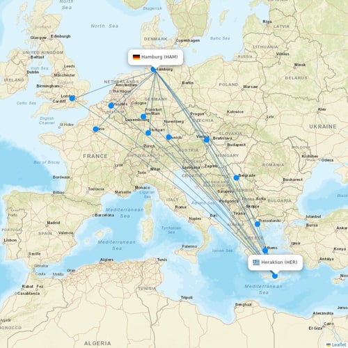 Norwegian Air UK flights between Hamburg and Heraklion