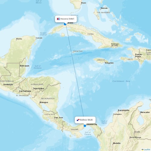 Wingo flights between Havana and Balboa
