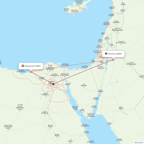 Air Arabia Egypt flights between Alexandria and Amman