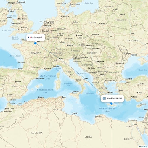 Transavia France flights between Heraklion and Paris