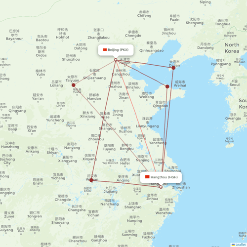 China Eastern Airlines flights between Hangzhou and Beijing