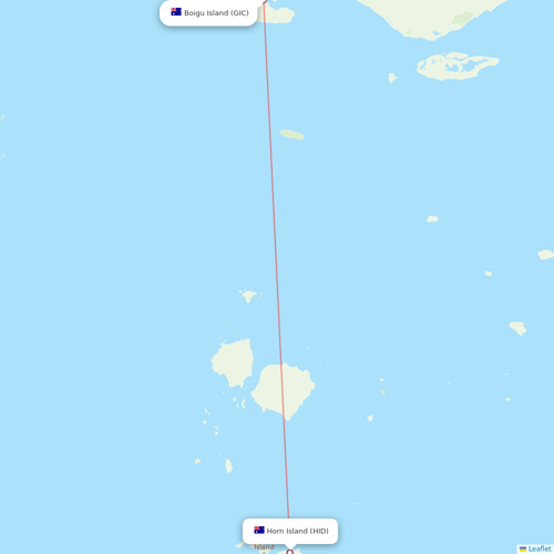 Skytrans Airlines flights between Horn Island and Boigu Island