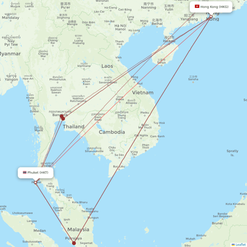 HK Express flights between Hong Kong and Phuket