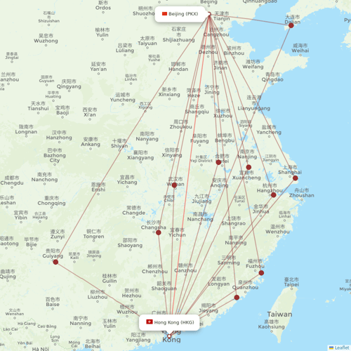 Hong Kong Airlines flights between Hong Kong and Beijing