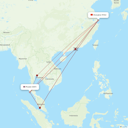 Shanghai Airlines flights between Phuket and Shanghai