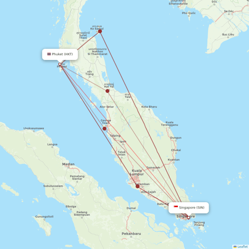 Jetstar Asia flights between Phuket and Singapore