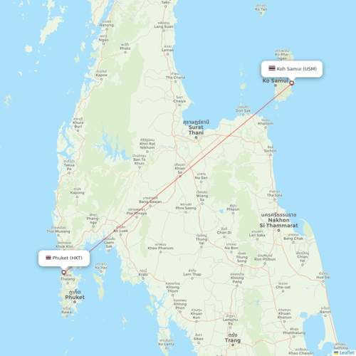 Bangkok Airways flights between Phuket and Koh Samui