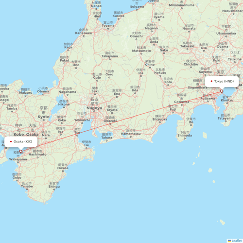 ANA flights between Tokyo and Osaka
