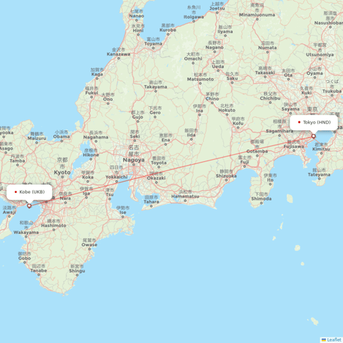 Skymark Airlines flights between Tokyo and Kobe