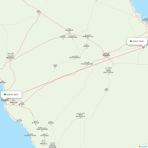 Flyadeal flights between Hofuf and Jeddah