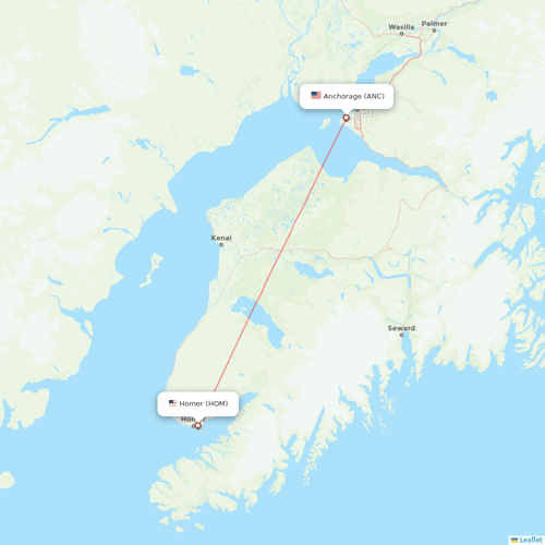 Ravn Alaska flights between Homer and Anchorage
