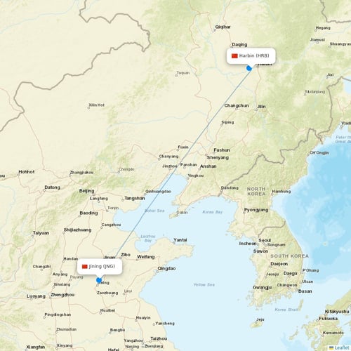 Air Guilin flights between Harbin and Jining