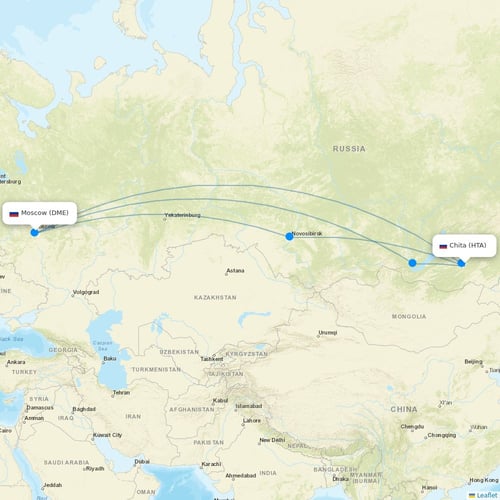 S7 Airlines flights between Chita and Moscow