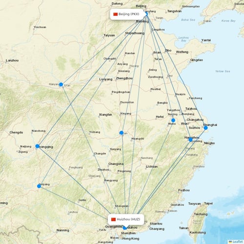 China United Airlines flights between Huizhou and Beijing