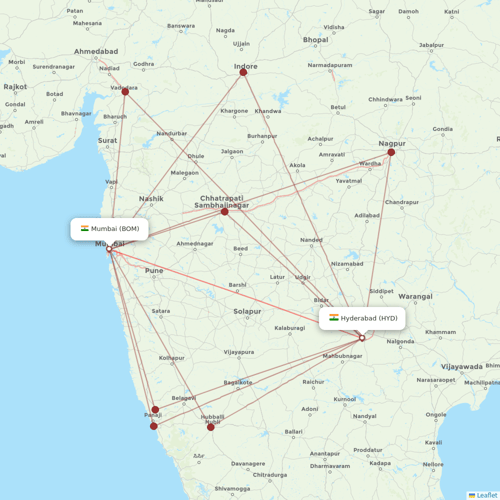 IndiGo flights between Hyderabad and Mumbai