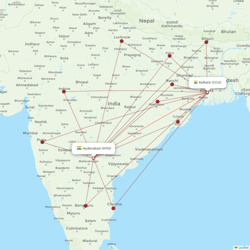 Air India Express flights between Hyderabad and Kolkata