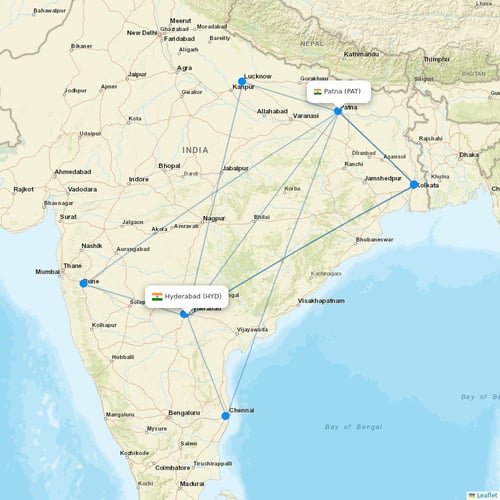 Air India Express flights between Hyderabad and Patna