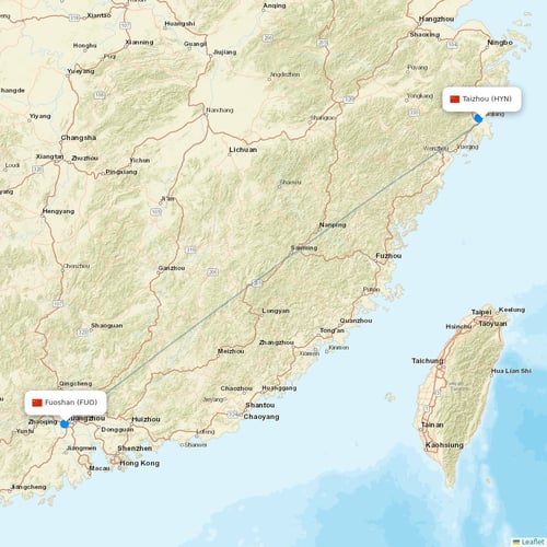 China United Airlines flights between Taizhou and Fuoshan