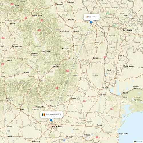 Astra Airlines flights between Iasi and Bucharest