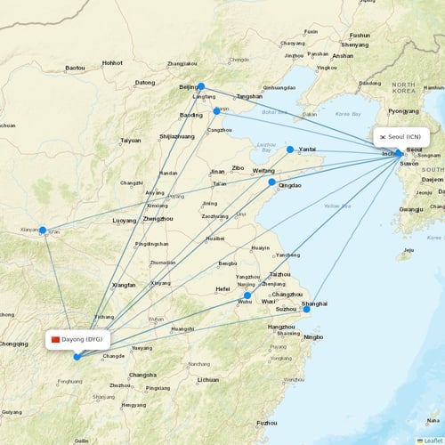 Air Seoul flights between Seoul and Dayong