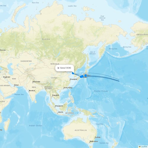 Air Premia flights between Seoul and Honolulu